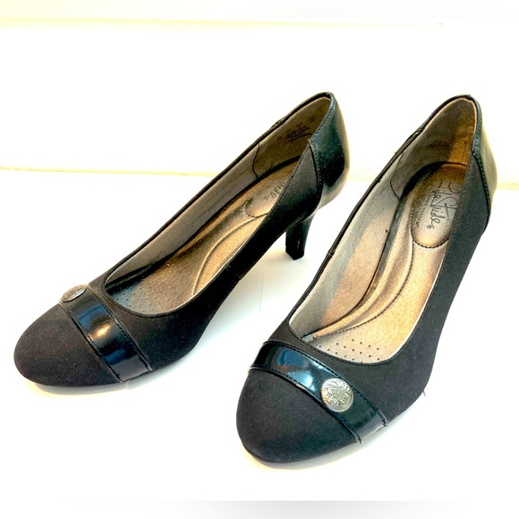 Life Stride Accented black heels Size 9.5 Like New My Loss Your Gain - Picture 1 of 5